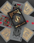 Bicycle Black and Gold Metalluxe - baralho com cartas em leque