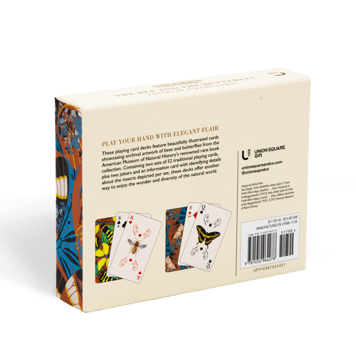 The Bee and the Butterfly Playing Cards - dorso das cartas