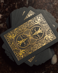 Bicycle Black and Gold Metalluxe - detalhe do foil dourado